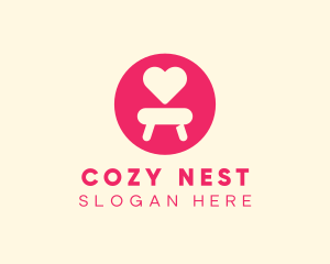 Pink Love Seat logo design