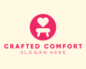 Pink Love Seat logo design