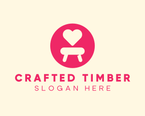 Pink Love Seat logo design