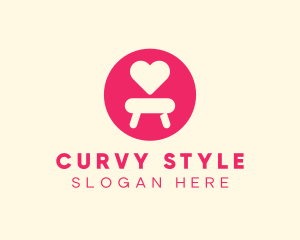 Pink Love Seat logo design