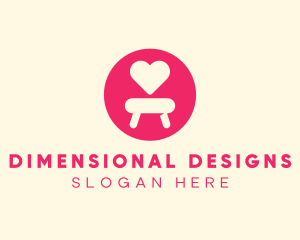 Pink Love Seat logo design