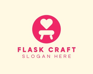 Pink Love Seat logo design