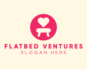 Pink Love Seat logo design