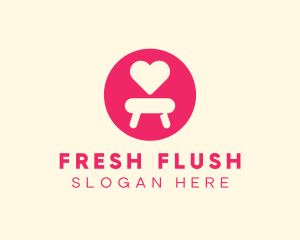 Pink Love Seat logo design