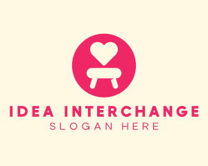 Pink Love Seat logo design