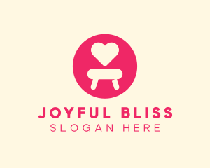 Pink Love Seat logo design