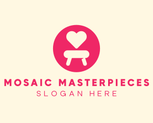 Pink Love Seat logo design