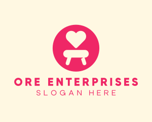 Pink Love Seat logo design