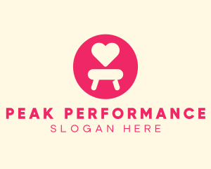 Pink Love Seat logo design