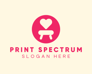 Pink Love Seat logo design