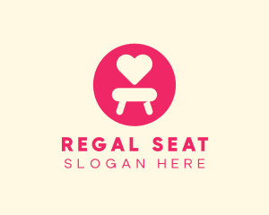 Pink Love Seat logo design