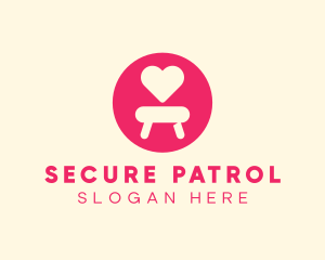 Pink Love Seat logo design