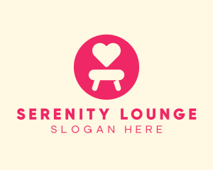 Pink Love Seat logo design