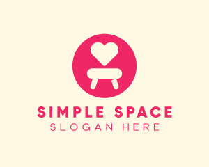 Pink Love Seat logo design