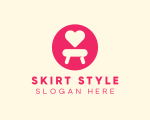 Pink Love Seat logo design