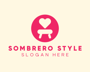 Pink Love Seat logo design