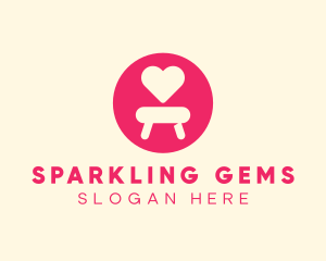 Pink Love Seat logo design