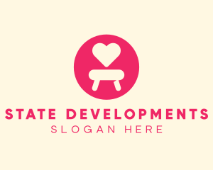 Pink Love Seat logo design