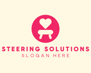 Pink Love Seat logo design