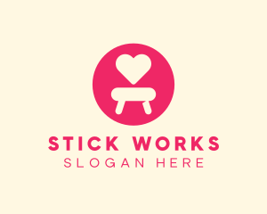 Pink Love Seat logo design