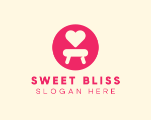 Pink Love Seat logo design