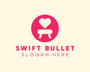 Pink Love Seat logo design