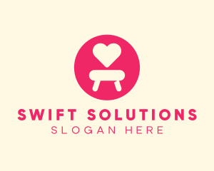 Pink Love Seat logo design