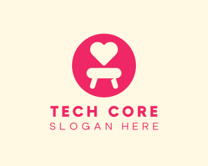 Pink Love Seat logo design