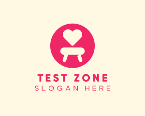 Pink Love Seat logo design