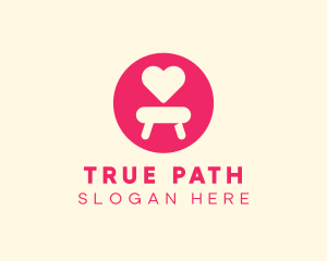 Pink Love Seat logo design