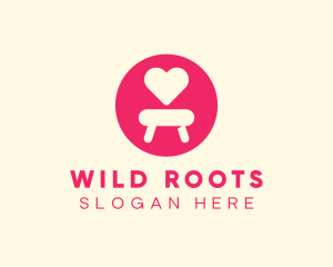 Pink Love Seat logo design