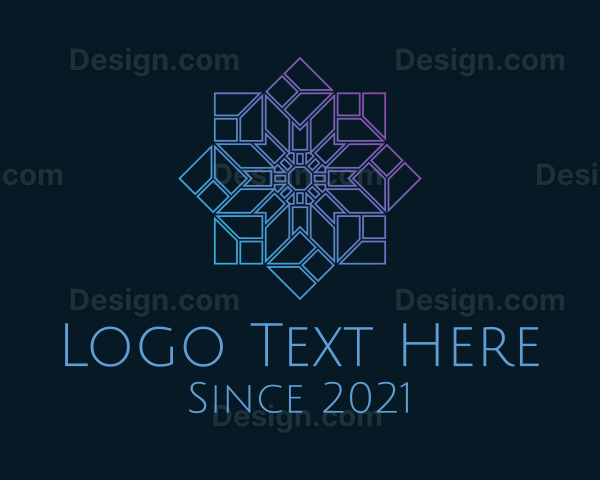 Gradient Ornate Snowflake Logo