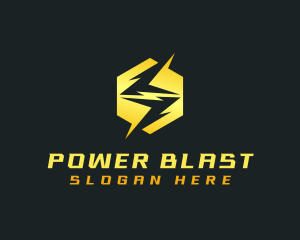 Thunderbolt Lightning Power logo design