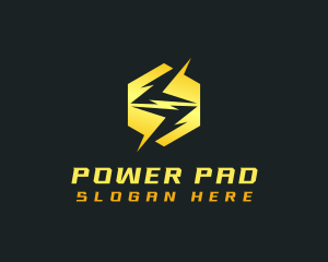 Thunderbolt Lightning Power logo design