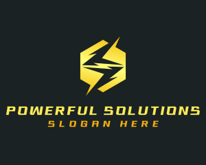 Thunderbolt Lightning Power logo design