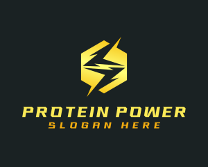 Thunderbolt Lightning Power logo design