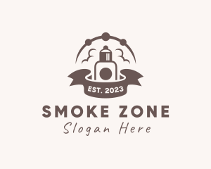 Vape Smoke Cloud Banner logo design