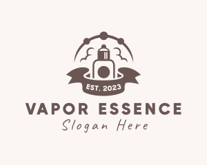 Vape Smoke Cloud Banner logo design