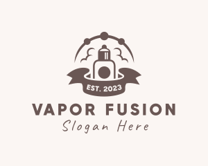 Vape Smoke Cloud Banner logo design