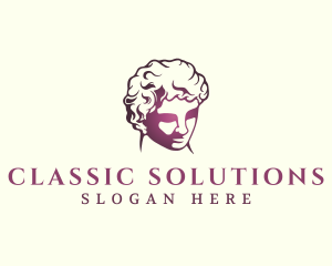 Classical David Sculpture logo design