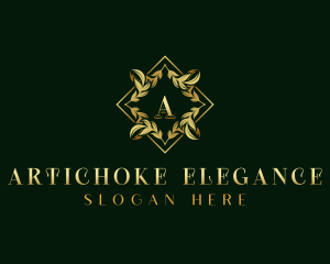 Elegant Wreath Ornament logo design