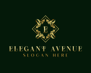 Elegant Wreath Ornament logo design