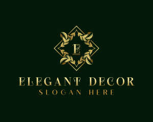 Elegant Wreath Ornament logo design