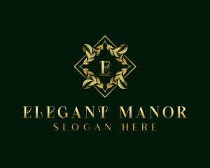 Elegant Wreath Ornament logo design