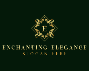 Elegant Wreath Ornament logo design