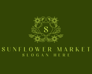 Stylish Ornamental Sunflower logo design