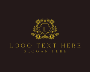 Stylish Ornamental Sunflower logo