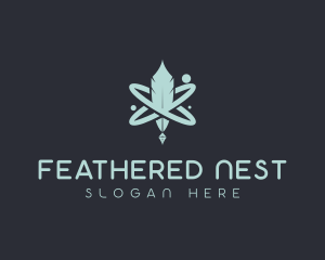 Publishing Writing Feather logo design