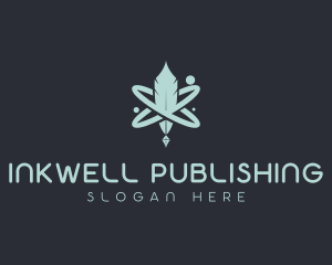 Publishing Writing Feather logo design