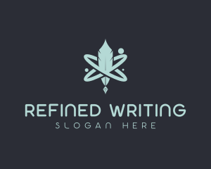 Publishing Writing Feather logo design